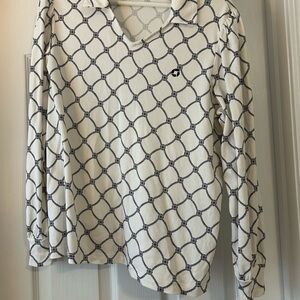 Chase Lands' End Women's white and Black Shirt